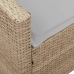 Sofá de jardín con cojines ratán sintético beige