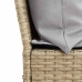 Sofá de jardín con cojines ratán sintético beige