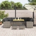 Set de sofás de jardín 4 pzas y cojines ratán sintético gris