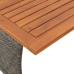 Set de sofá de jardín 3 pzas y cojines ratán sintético gris