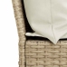 Juego de sofás de jardín con cojines beige 3 pzas ratán PE