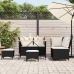 Set de muebles de jardín 5 pzas y cojines ratán sintético negro