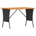 Set de muebles de jardín 5 pzas y cojines ratán sintético negro