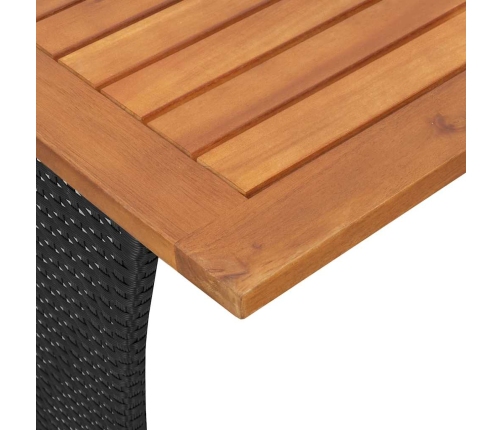 Set de muebles de jardín 5 pzas y cojines ratán sintético negro