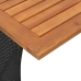Set de muebles de jardín 5 pzas y cojines ratán sintético negro