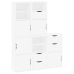 Armarios auxiliares 5 uds "ODDA" blanco 40x24x79 cm madera pino