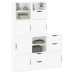 Armarios auxiliares 5 uds "ODDA" blanco 40x24x79 cm madera pino