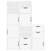 Armarios auxiliares 5 uds "ODDA" blanco 40x24x79 cm madera pino