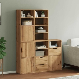 Armarios auxiliares 5 uds "ODDA" 40x24x79 cm Madera maciza pino