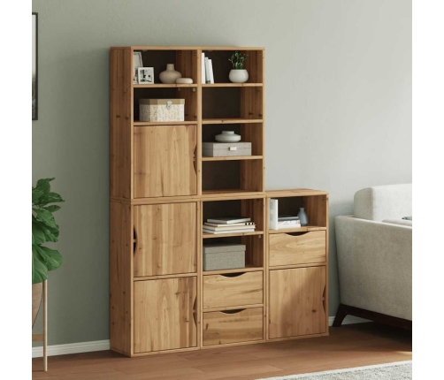 Armarios auxiliares 5 uds "ODDA" 40x24x79 cm Madera maciza pino