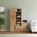 Armarios auxiliares 5 uds "ODDA" 40x24x79 cm Madera maciza pino
