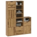 Armarios auxiliares 5 uds "ODDA" 40x24x79 cm Madera maciza pino