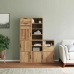 Armarios auxiliares 5 uds "ODDA" 40x24x79 cm Madera maciza pino