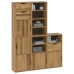 Armarios auxiliares 5 uds "ODDA" 40x24x79 cm Madera maciza pino