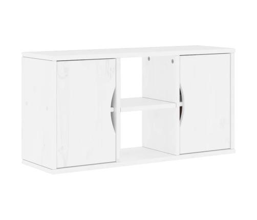 Muebles de TV 4 uds. con almacenaje "ODDA" blanco madera pino