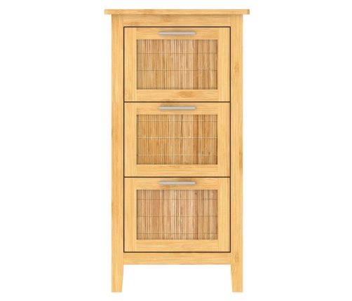 EISL Mueble de cuarto de baño con 3 cajones de bambú 30x42x82 cm