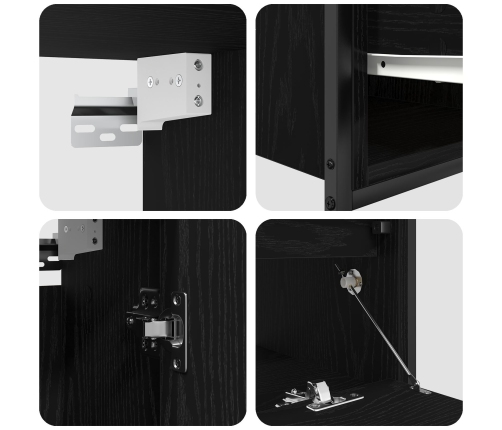 Juego de Muebles de Baño de 5 Piezas VidaXL en Madera de Roble Negra