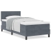 Cama con Somier y Colchón  Gris Oscuro 90x200 cm de Terciopelo