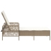 Tumbona Beige y blanco crema Ratán PE 157 x 55 x 92 cm Plegable