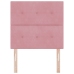 Cabezal de  con botón acolchado rosa de 90 cm en terciopelo
