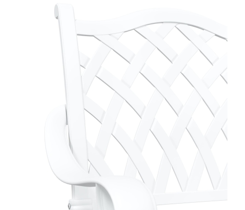 Sillas de Jardín  2 pcs de Aluminio Fundido Blanco
