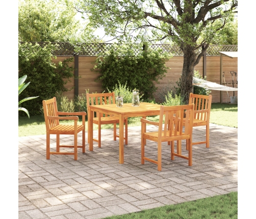Juego de Comedor para Jardín de 5 Piezas de Madera Maciza de Acacia