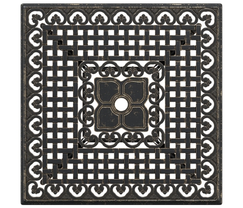Conjunto de Comedor de Jardín de 5 Piezas  en Aluminio Fundido Bronce