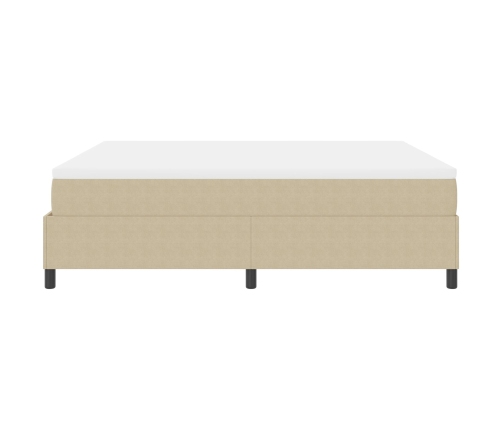 Cama con Base Spring  con Colchón Verde Claro Gris Super King Tela de Corduroy