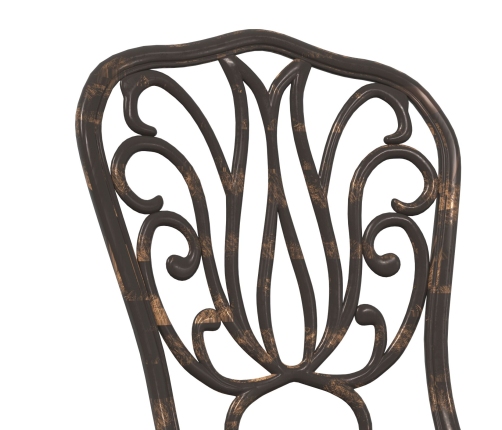Set de Bistro de Jardín de 3 Piezas  en Aluminio Fundido Bronce