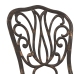 Set de Bistro de Jardín de 3 Piezas  en Aluminio Fundido Bronce