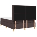 Cama con Somier y Colchón LED Marrón Oscuro 140x200 cm Tela
