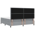 Cama con Somier y Colchón Gris Claro 200x200 cm de Tela