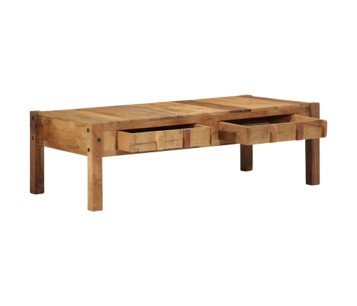 Mesa de café  110x55x35 cm madera sólida reciclada