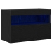 Mueble para TV  con luces LED Negro Roble 60x30x40 cm