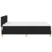 Cama con Somier  con Colchón Negro 160x200 cm Tela