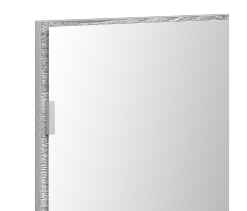Gabinete de Espejo de Baño  con Luz LED Gris Sonoma 80x37 cm