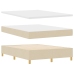 Cama con Somier y Colchón  Crema 140x190 cm Tela