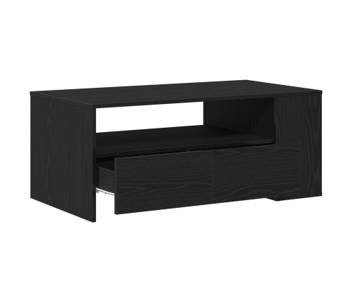 Mesa de Café de Roble Negro 102x55x43.5 cm Hecha de Madera Ingenierizada