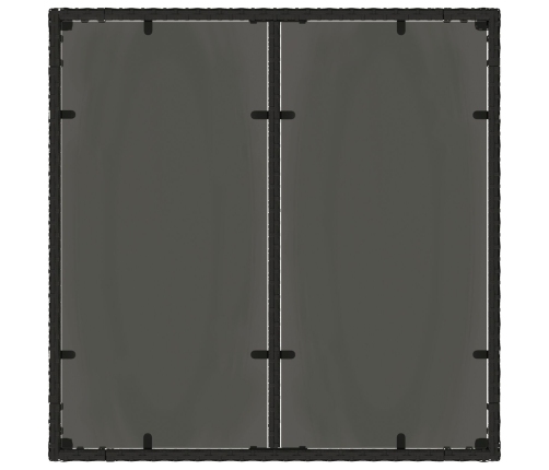 Conjunto de Comedor de Jardín de 3 Piezas con Cojines Ratan Sintético Negro