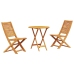 Juego de Bistro Plegable de 3 Piezas en Madera Maciza de Acacia
