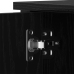 Aparador de TV  Negro Roble 80x40x50 cm Madera Ingeniada y Acero