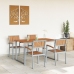 Conjunto de Comedor de Jardín  Conjunto de 5 Gris Acero Duradero