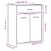 Armario de baño  Negro Roble 60x33x80 cm Madera
