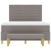 Cama con Somier  con Colchón y Banco Taupe 160x200 cm Tela