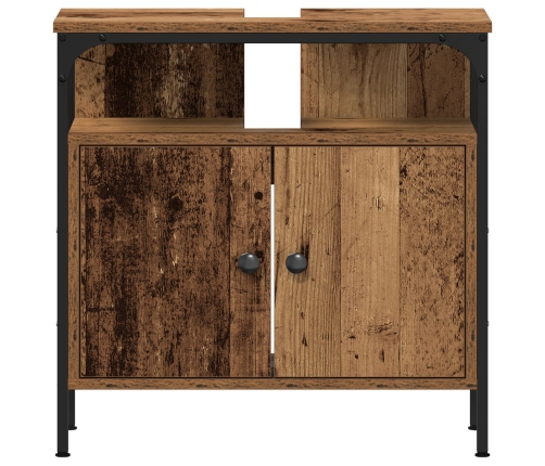 Set de Muebles de Baño de 2 Piezas de Madera Vieja y Madera Ingenierizada