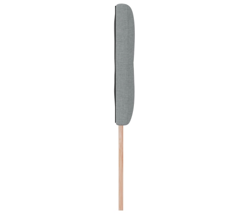 Cabecero  acolchado con botones gris claro de 140 cm en tela