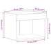 Armario de pared  con luces LED Roble Artesanal 40x30x30 cm