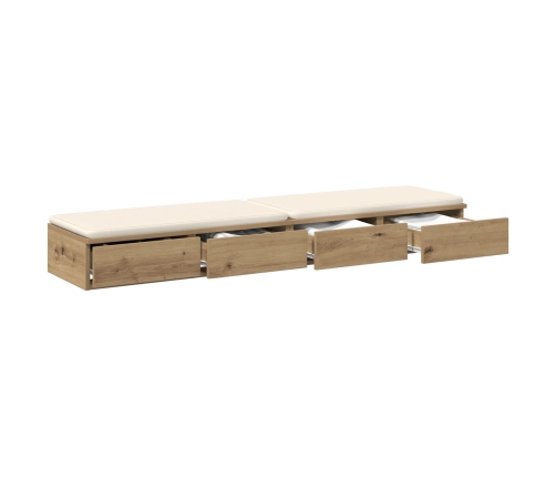 Mesa de Noche Roble Madera 150 x 36.5 x 16.5 cm Mesa de Noche