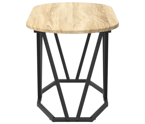 Mesa de café  de roble Sonoma 80x40x40,5 cm de madera de ingeniería y metal