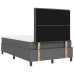 Cama con Box Spring  con Colchón Gris Oscuro 120x200 cm Tela